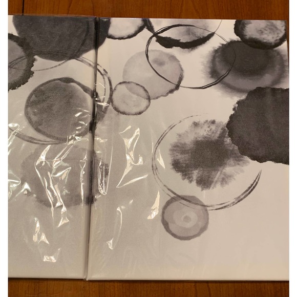 3 Piece Black and White Bubble Picture Print, modern classic - Picture 7 of 7